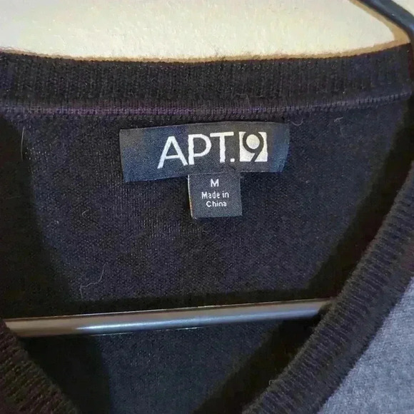 Apt.9 long sleeve shirt, black and gray, large - Picture 3 of 6